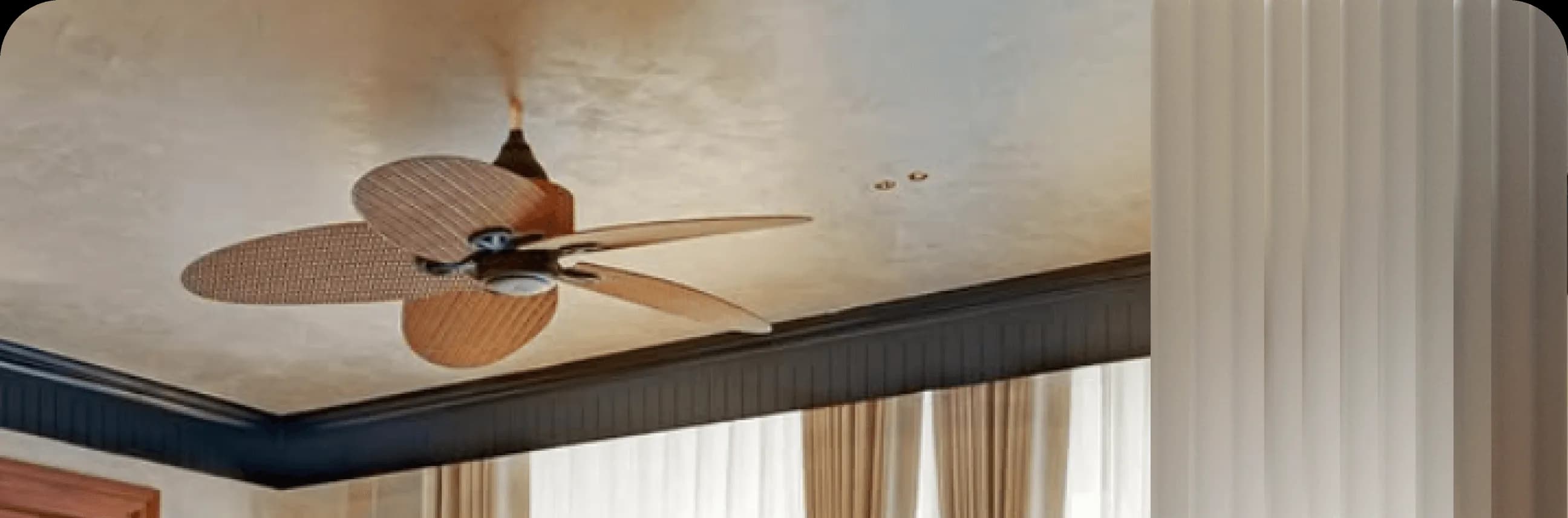 Fanzart luxury ceiling fan brand experience showcased in a premium interior setting