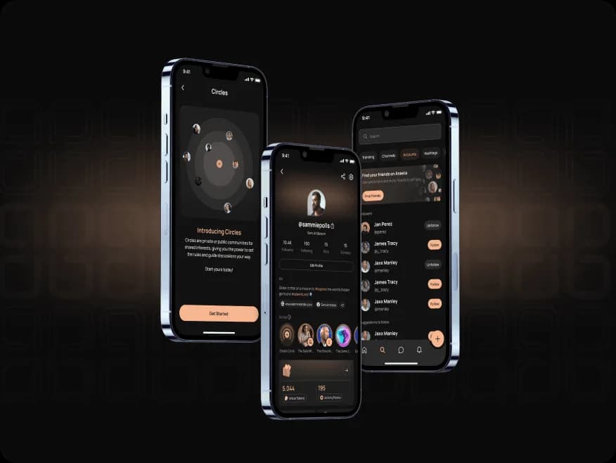 Mobile app design featuring a clean user interface and structured navigation flow