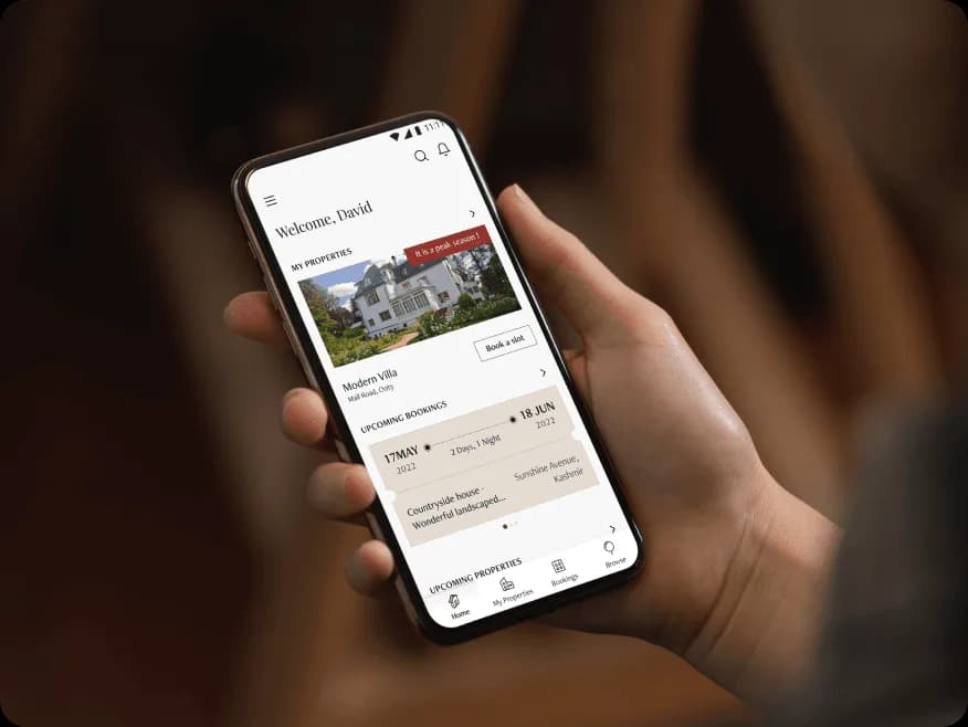 Modern mobile app interface showcasing intuitive UX and visual hierarchy