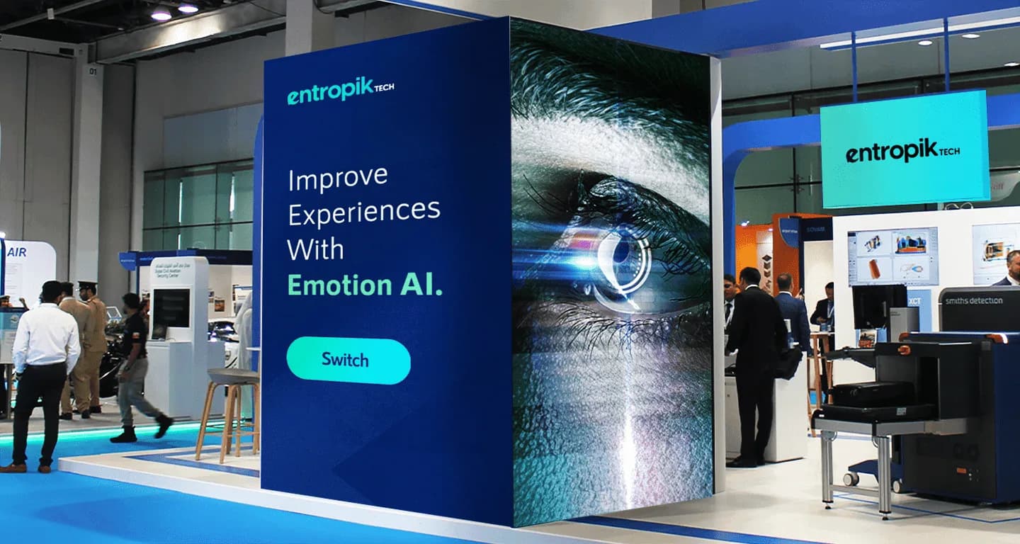 Entropik Tech exhibition booth design showcasing the brand’s AI-powered experience and technology solutions