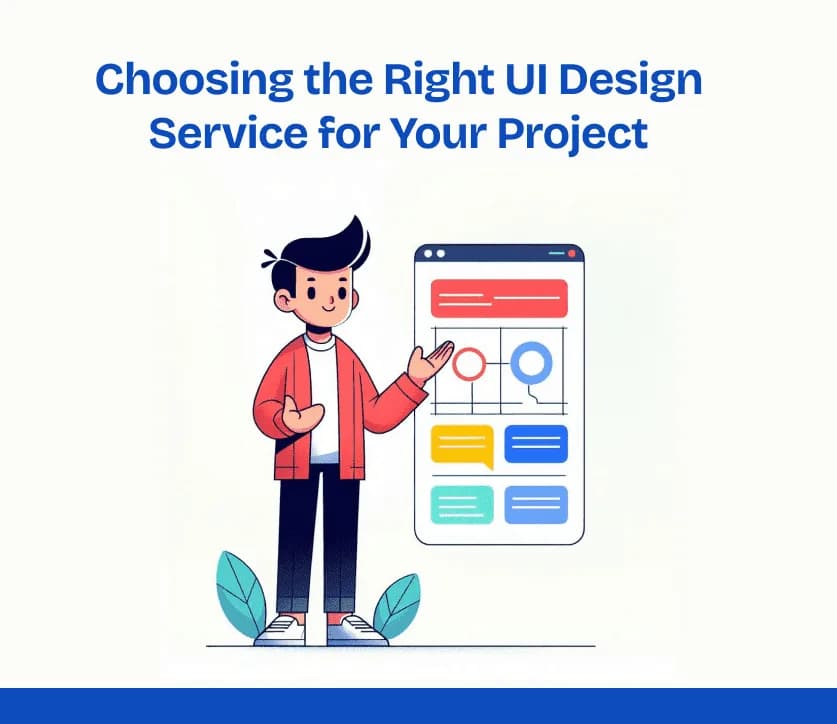 UI design service comparison visual for choosing the right approach for a digital product