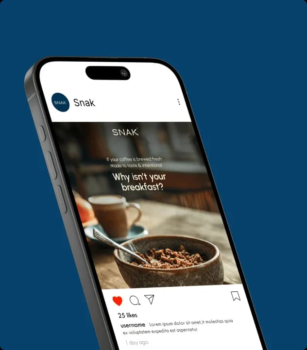 SNAK granola product visual highlighting the brand’s premium and health-focused positioning