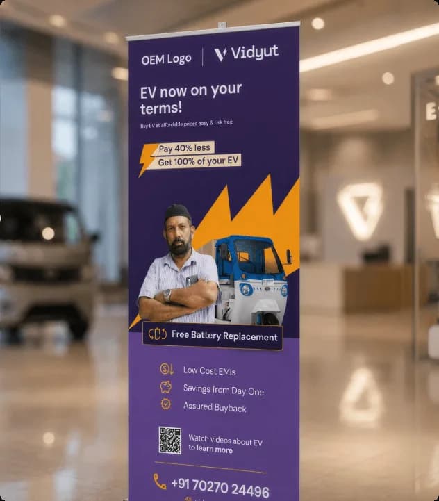 Vidyut campaign visual promoting sustainable mobility and electric vehicle adoption