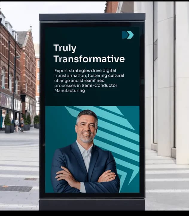 Dhruv Technology Solutions campaign design demonstrating the brand identity across promotional touchpoints