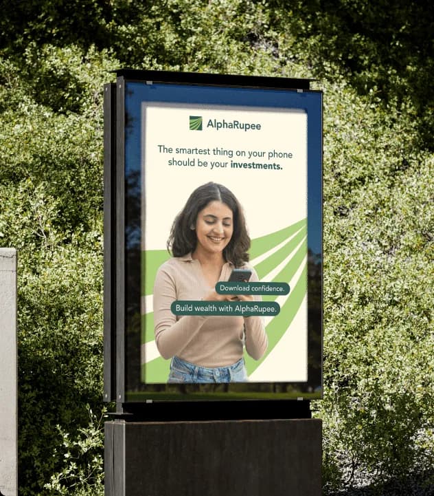 AlphaRupee financial advisory visual showcasing goal-based investment planning for users