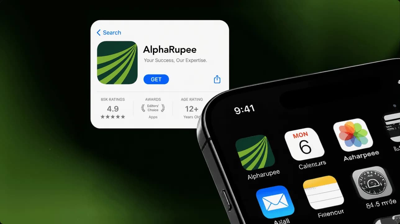 AlphaRupee digital finance experience focused on savings investments and wealth-building decisions