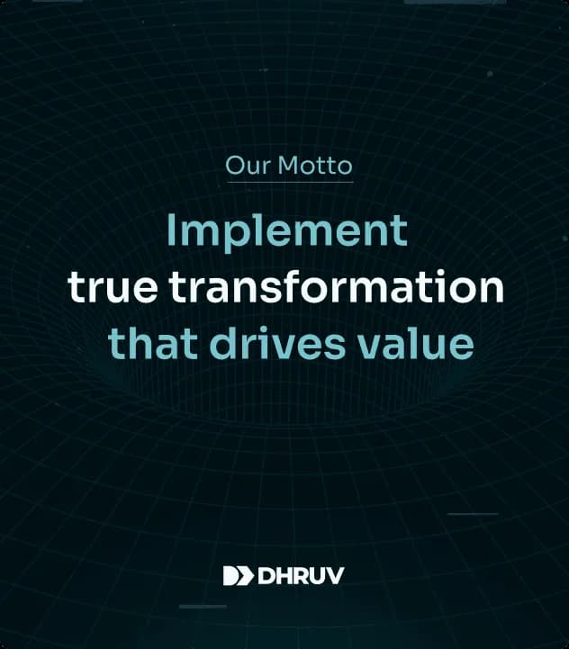 Dhruv Technology Solutions campaign artwork combining technology innovation and futuristic brand imagery