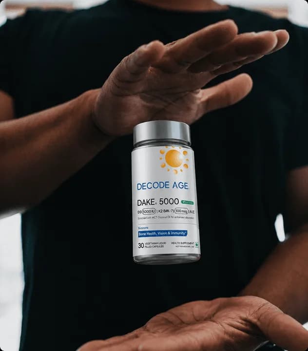 Decode Age brand application showcasing supplement products across digital marketing touchpoints