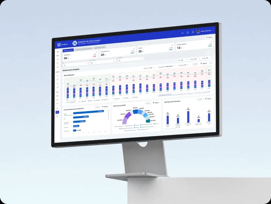 Enterprise SaaS dashboard design with structured information and interactive components