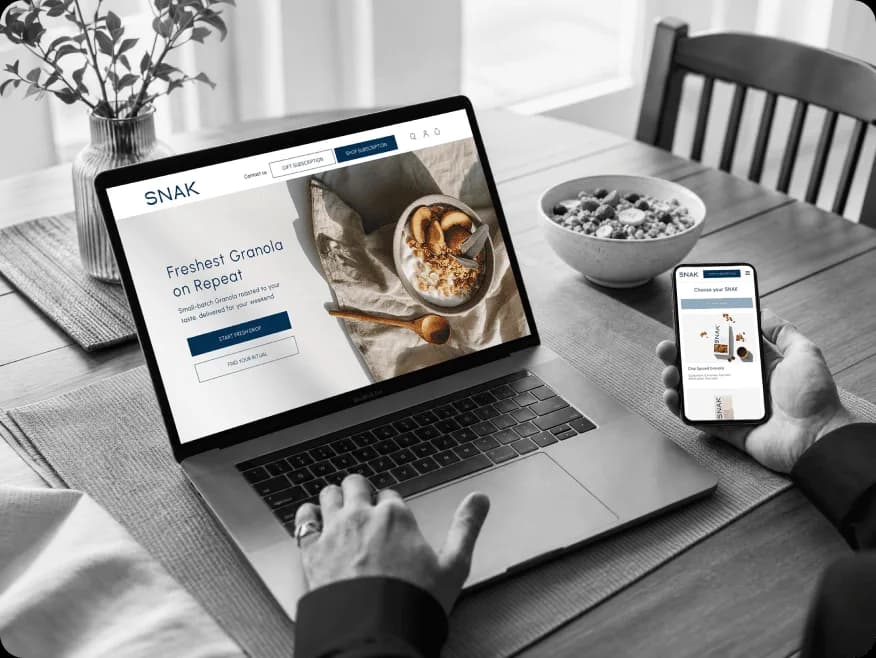 Digital website experience showcasing responsive UX design and content architecture