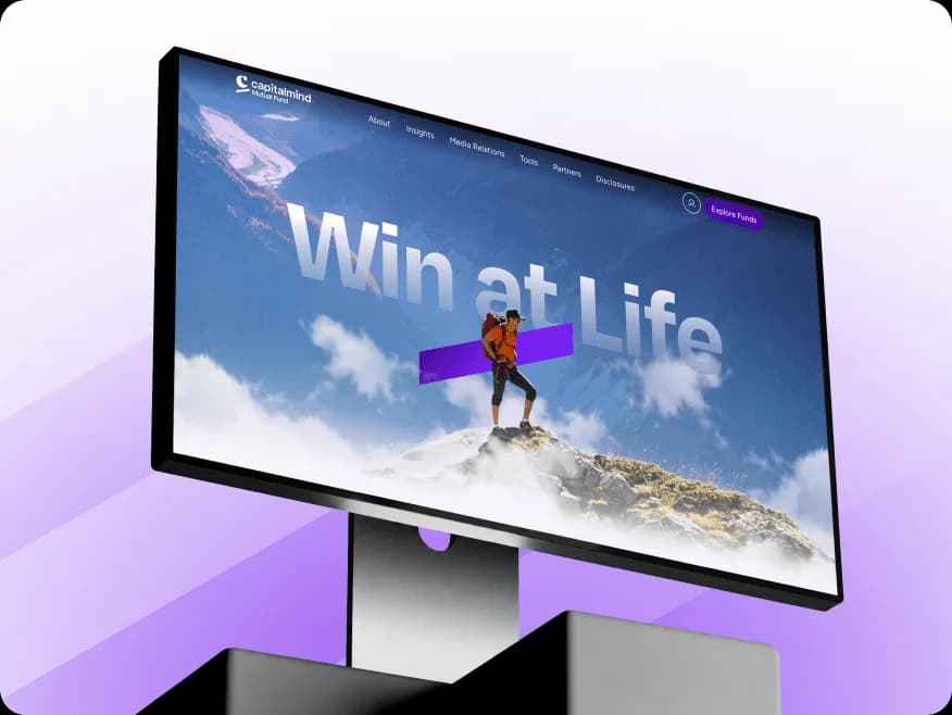 Responsive website design presented across desktop and digital device screens