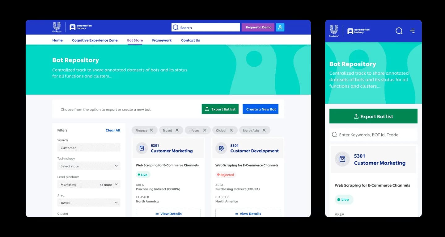 Bot Store chatbot interface demonstrating conversational AI and automated customer support