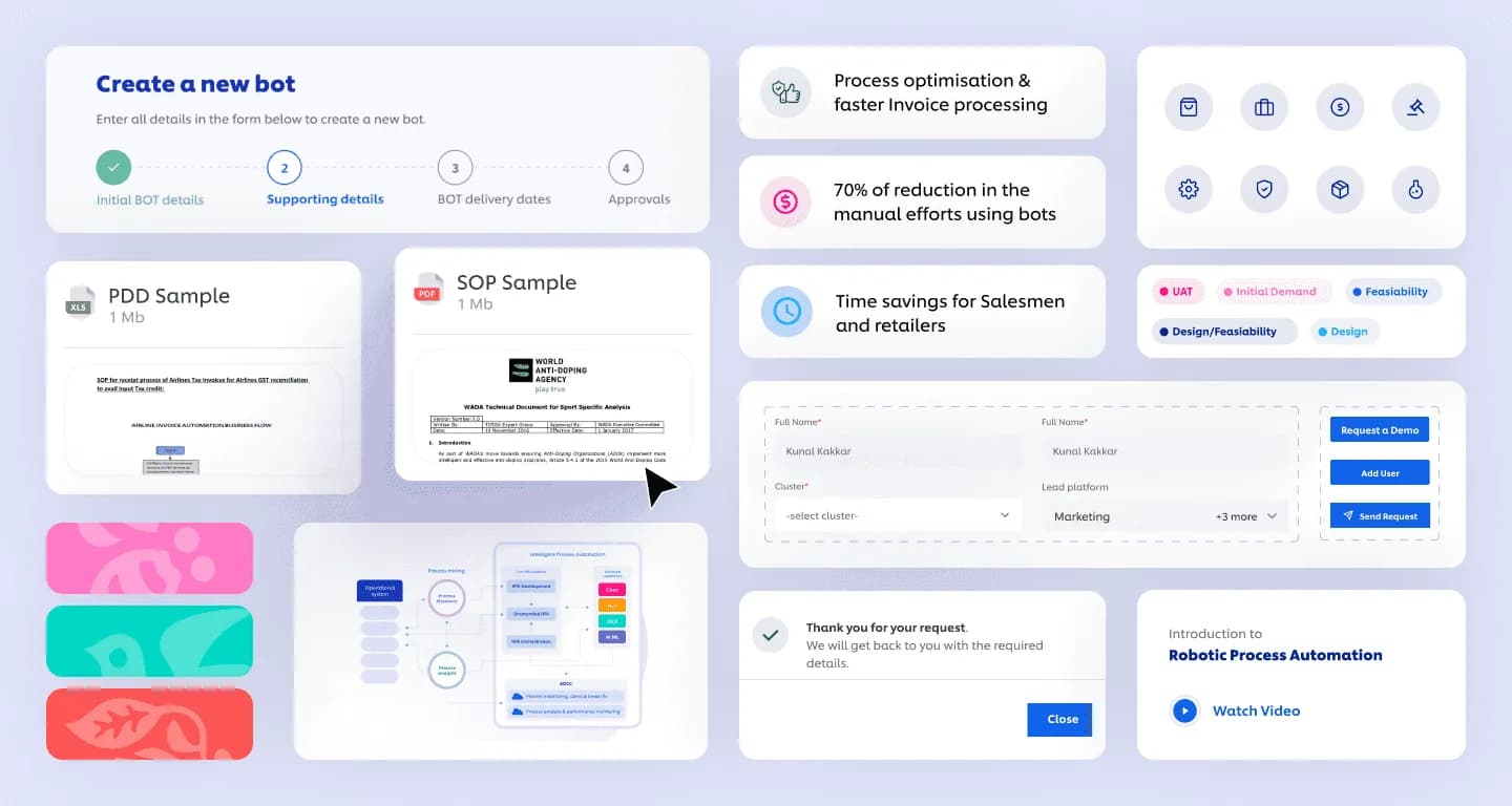 Bot Store product flow showing how users can create and configure a chatbot experience