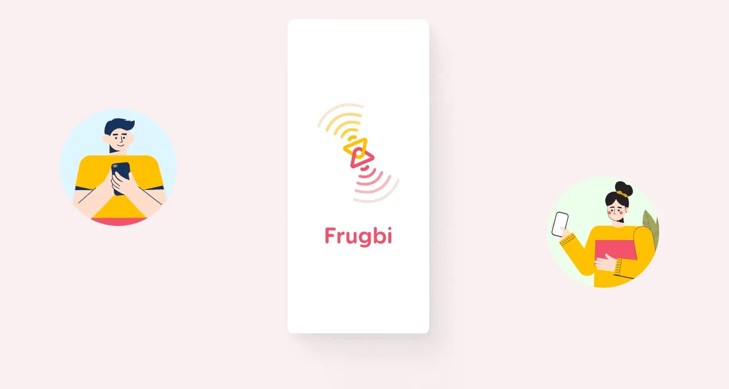 Frugbi mobile interface demonstrating the core product journey and user experience