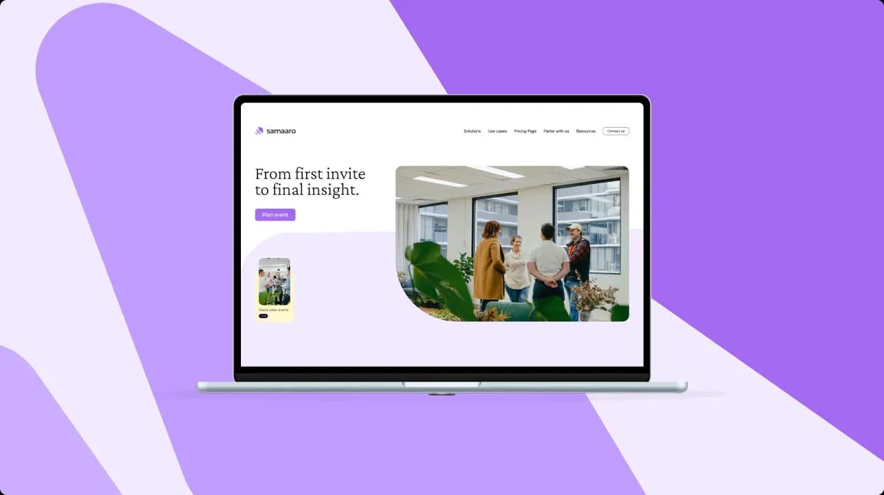 The vibrant purple palette, clean typography and dynamic graphic forms give the brand a confident digital-first personality